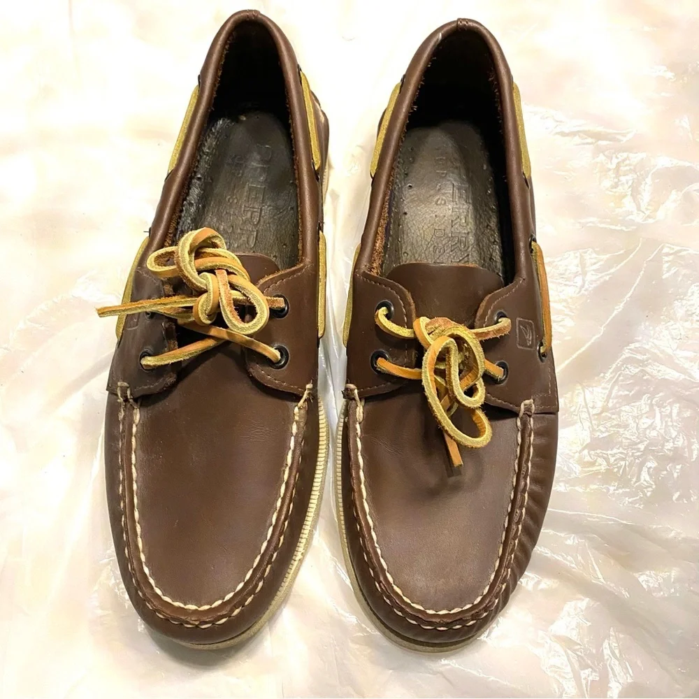 Clarks boat shoe loafers Ferius coast brown SZ 7.5 M